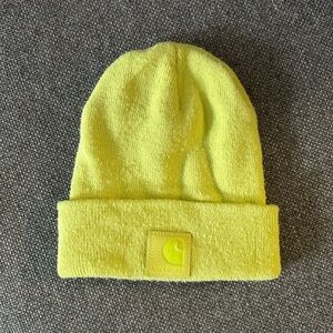Carhartt Knit Beanie Winter Hat Fold-Over Unisex Neon Yellow Limeade